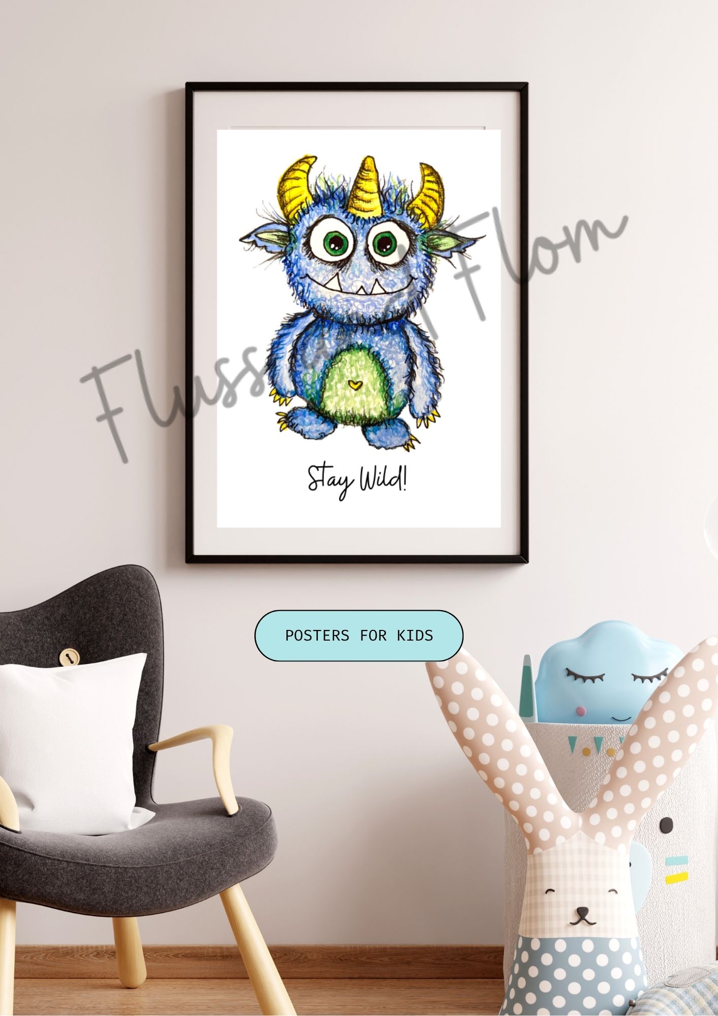 BLUE- Stay Wild! Digital Print