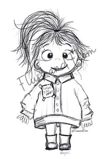 FREE GIRL- Colouring page