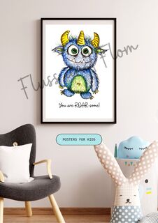 BLUE- You are Roar-some! Digital Print